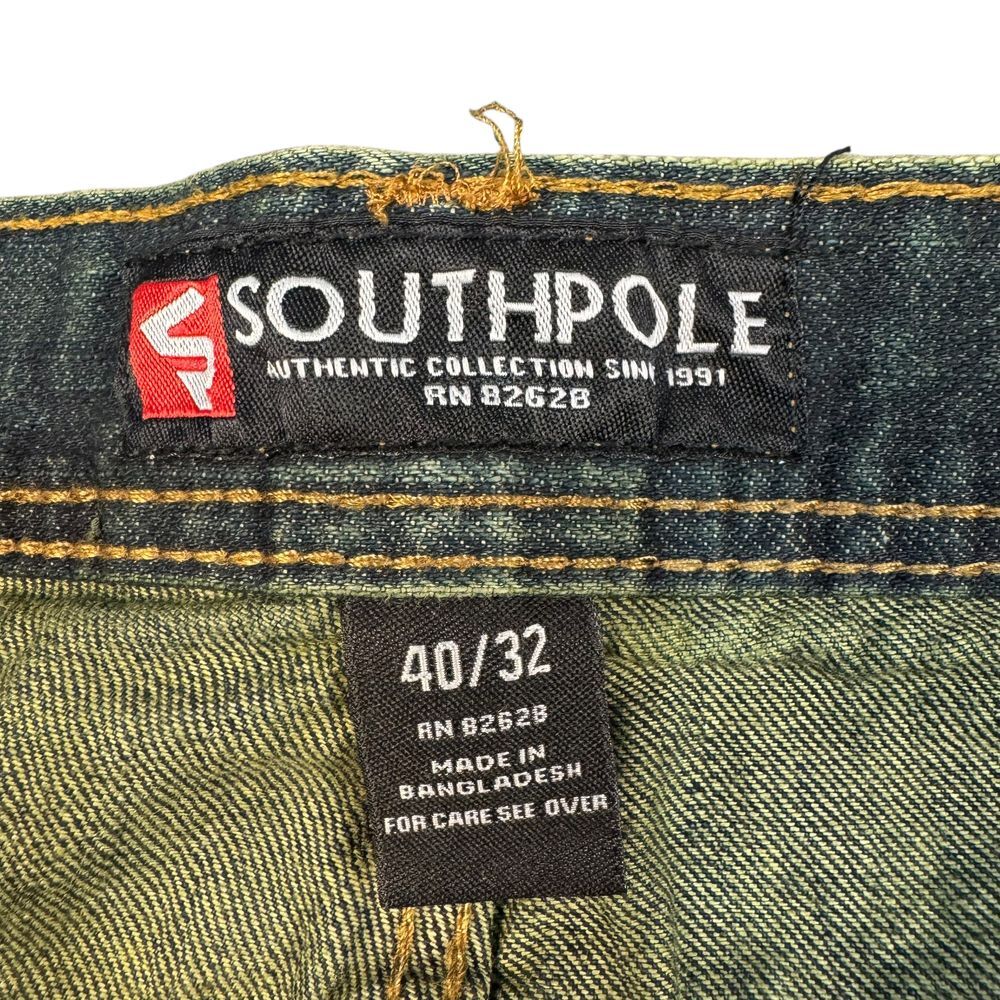 Vintage Southpole‎ Jeans Mens 40x32 Y2K Distressed Acid Vintage Skater Baggy - Picture 7 of 11